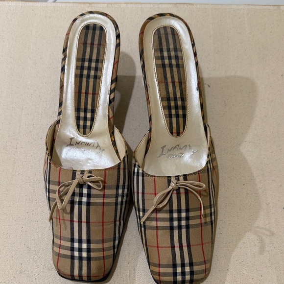 NFINITY Shoes - NFINITY Vintage Plaid Women's Mules Size 9.5 M | 2.5”-3” Heels